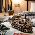 RoboTime 3D dřevěná mechanická skládačka Parní lokomotiva